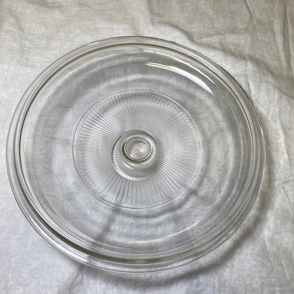 Vintage Pyrex G-5-C Clear Glass Starburst Replacement Lid 7.75